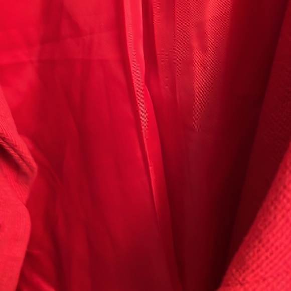 💋💋I•N•C International Concepts Woman Red w/‎ Hold Buttons Belt Jacket - Picture 5 of 8